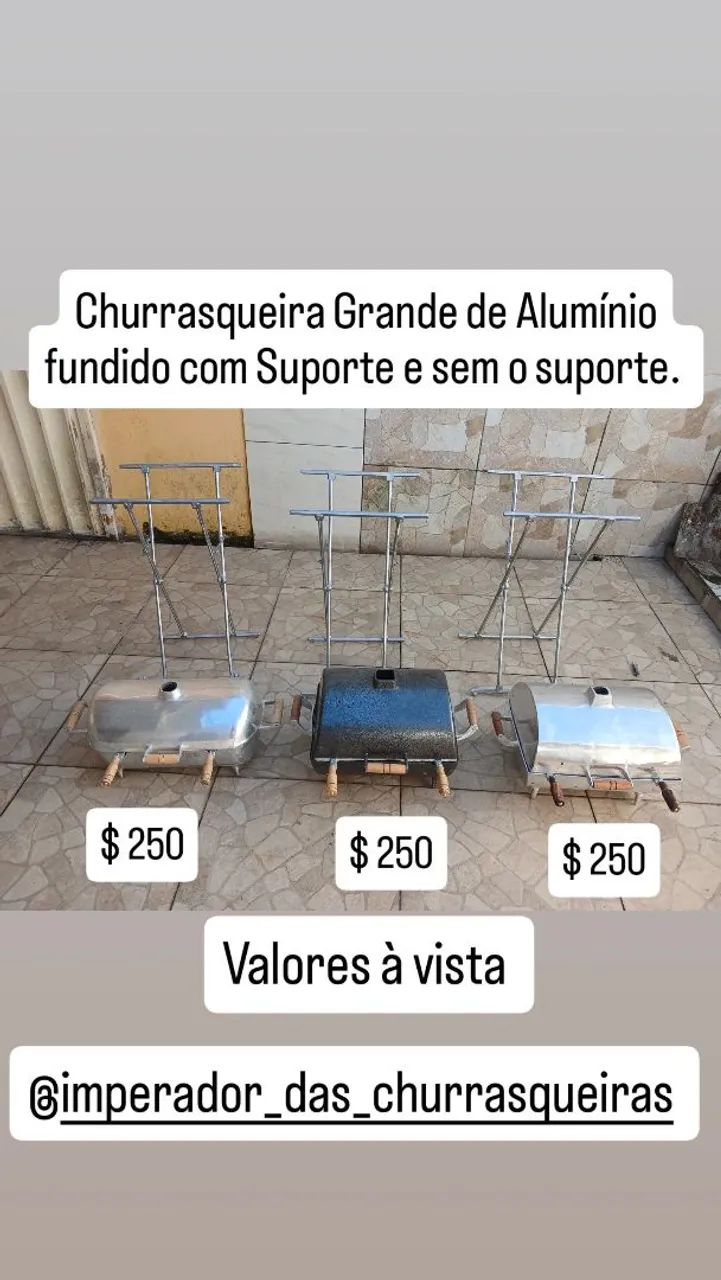 Churrasqueira Grande de Alumínio fundido  - Foto 4
