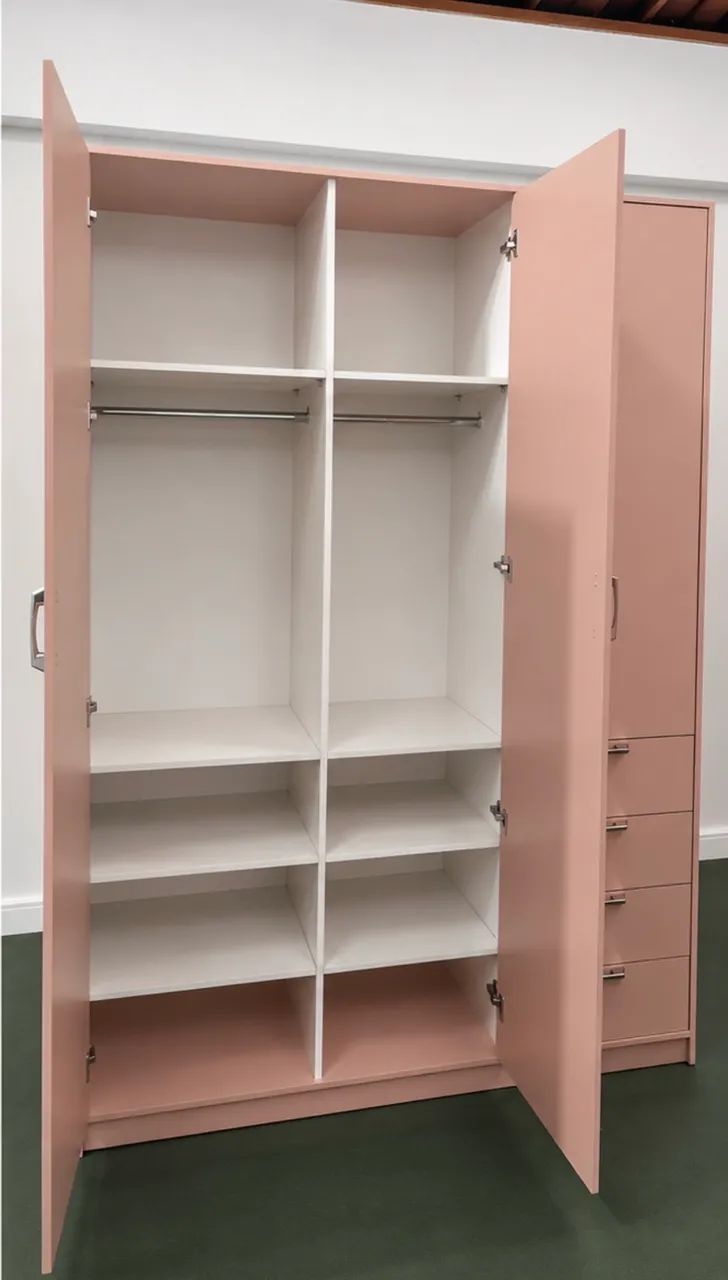 Guarda roupa rosa 100% MDF - Foto 2
