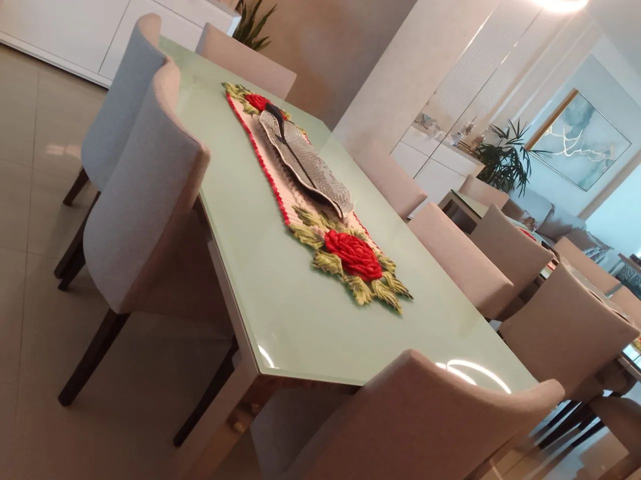 Mesa Jantar Inox com 6 cadeiras.  - Foto 2