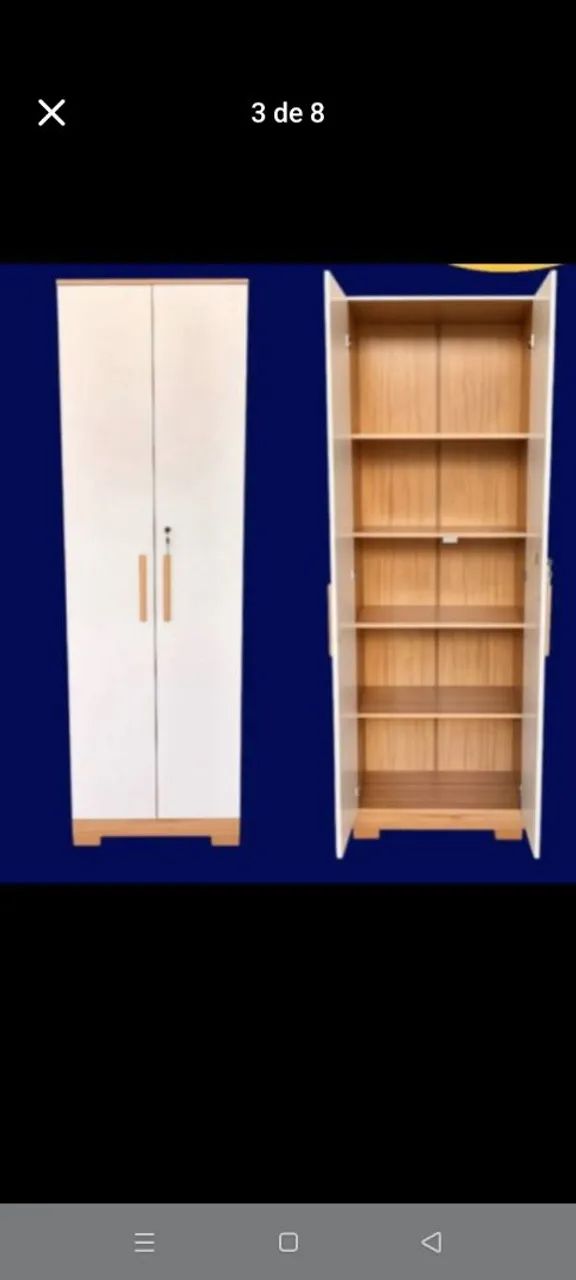 Guarda roupa 2 portas MDF com chave - Foto 3