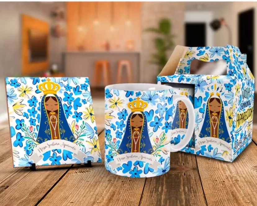 Kit presente caneca personalizada + azulejo personalizado 