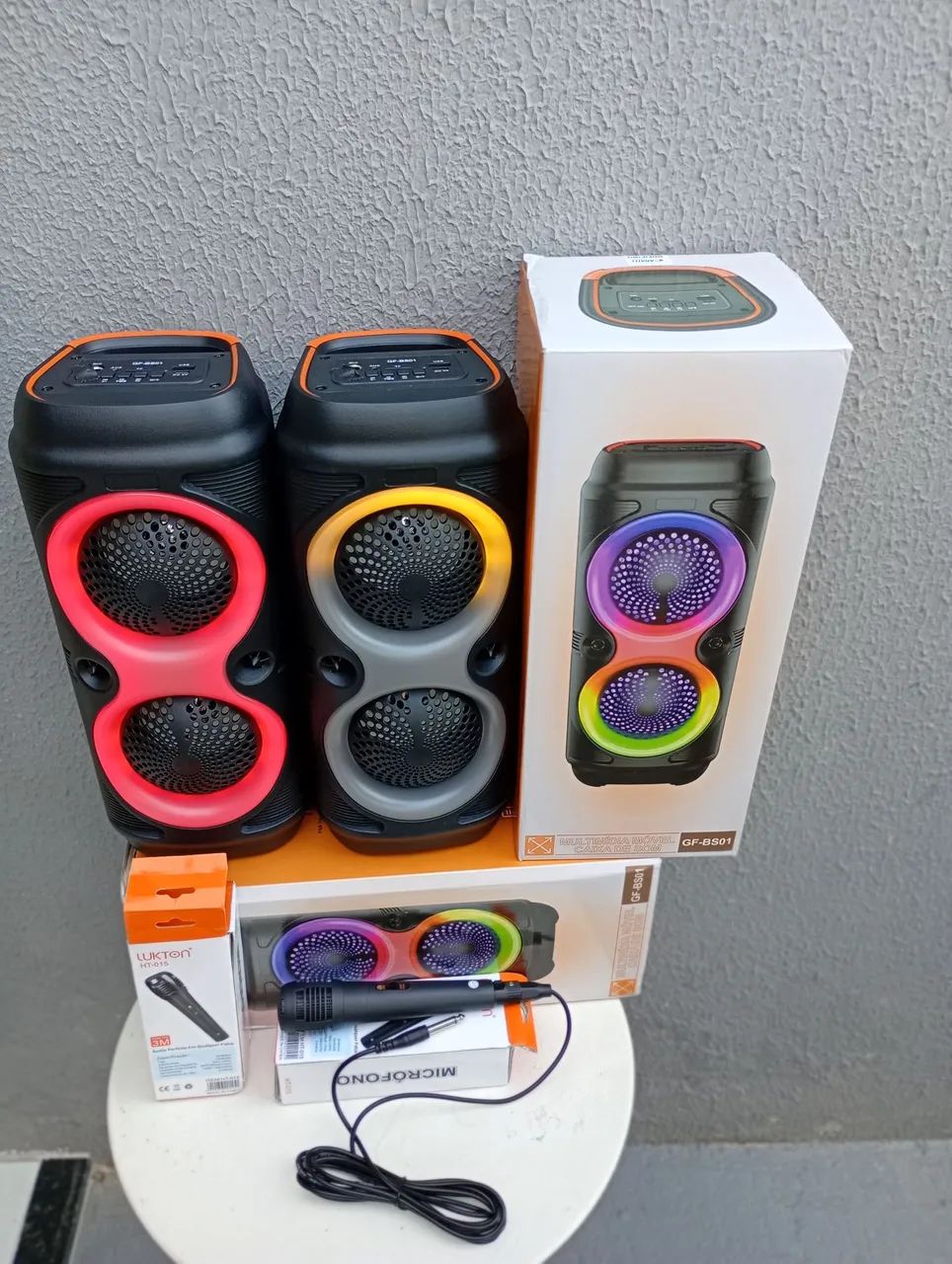 Caixa de som Bluetooth,rádio com microfone karaokê  - Foto 2