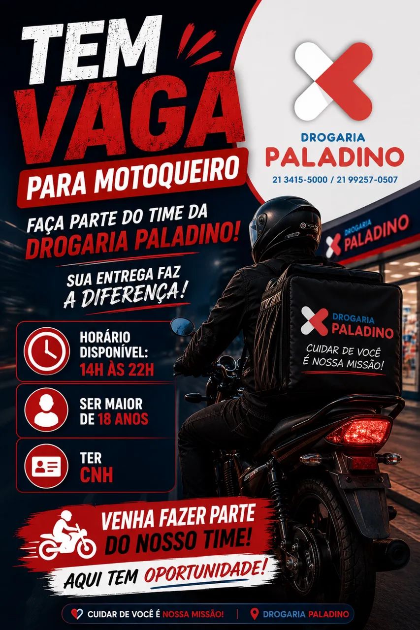 VAGA DE EMPREGO - MOTOQUEIRO(A)