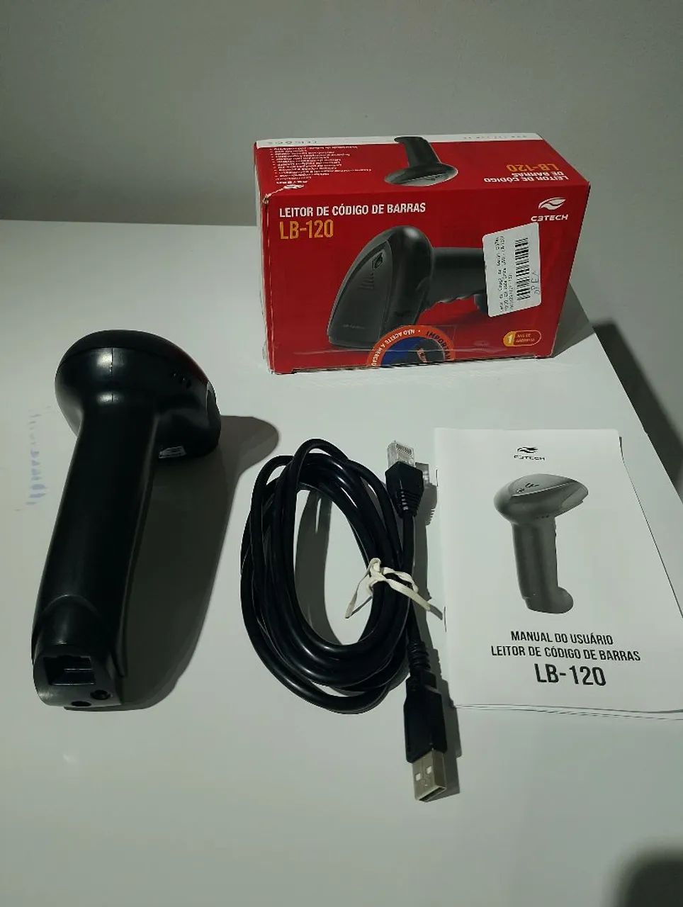 Leitor de código de barras C3 tech  lb 120 bk, usb