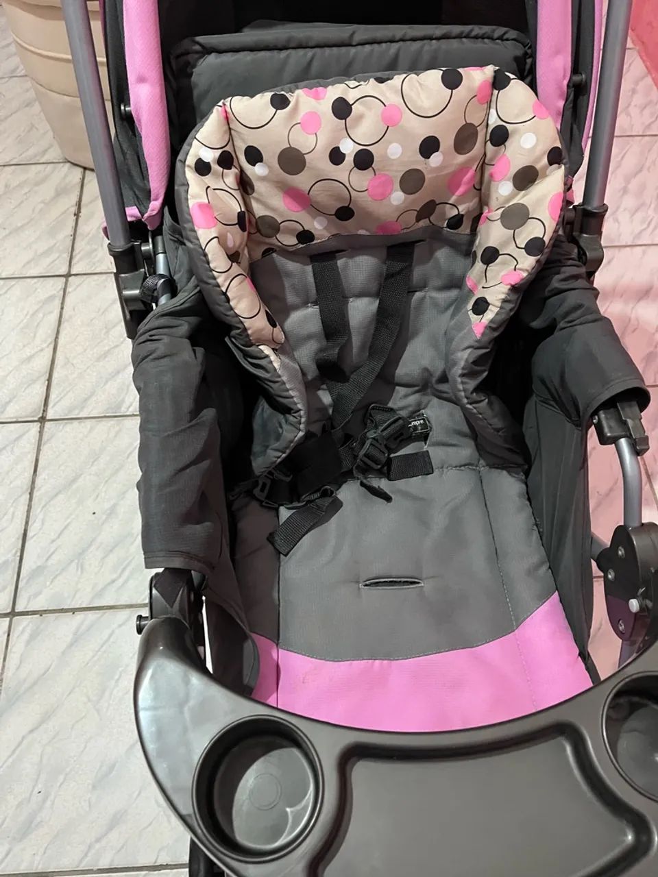 Carrinho de bebê Rosa  - Foto 2