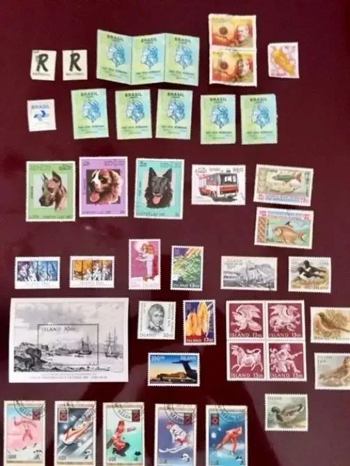 Selos antigos de diversos países - lote com 71 selos - Foto 5
