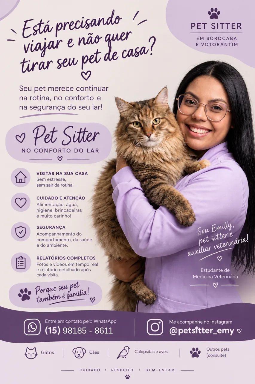 Pet Sitter & Auxiliar Veterinária