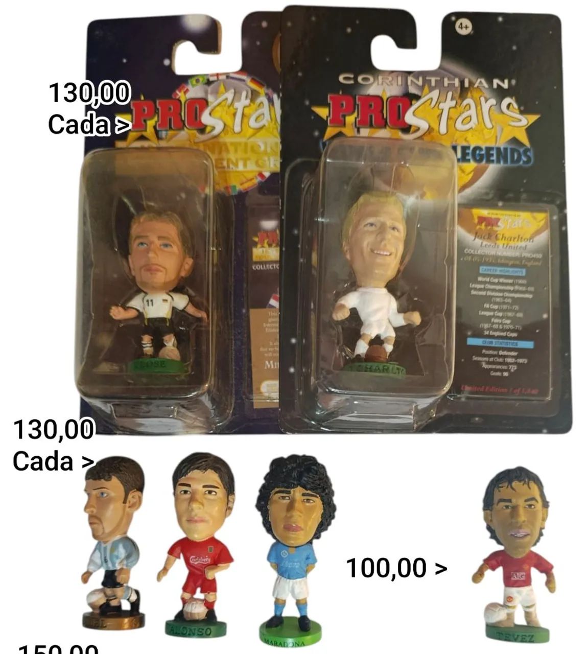132★サッカー★pele★prostars★フィギュア Mini Craques Prostars Futebol - Confira a Lista - Hobbies e