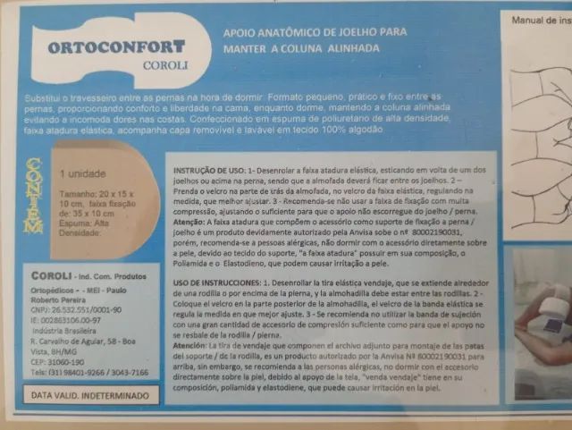 ALMOFADA DE JOELHO PARA ALINHAR A COLUNA AO DORMIR - Foto 5