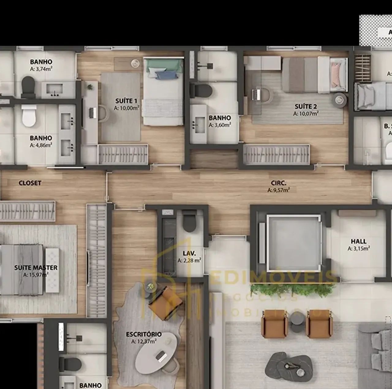 Praia do Canto: Apartamento com 4 suítes e lazer completo! - Foto 5
