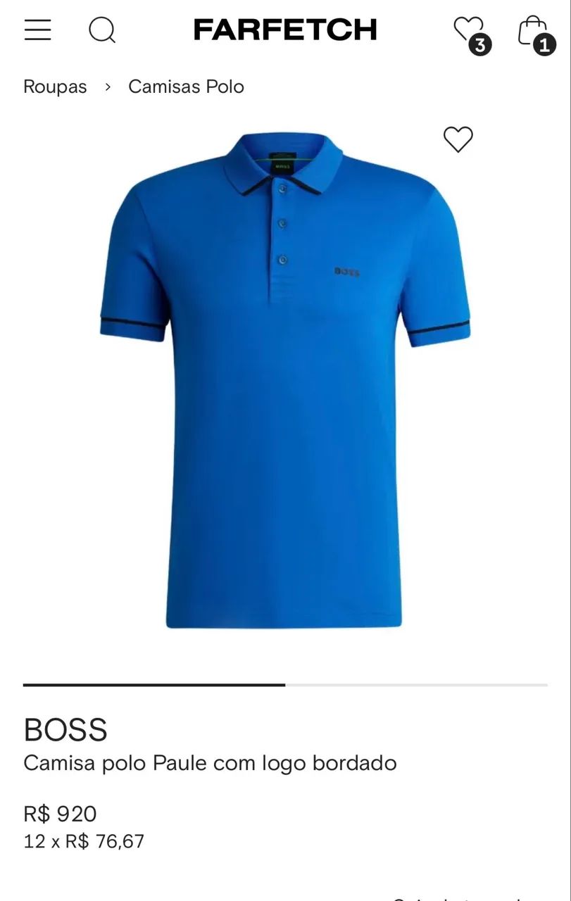 Camisa polo Hugo Boss Paule com logo  - Foto 5