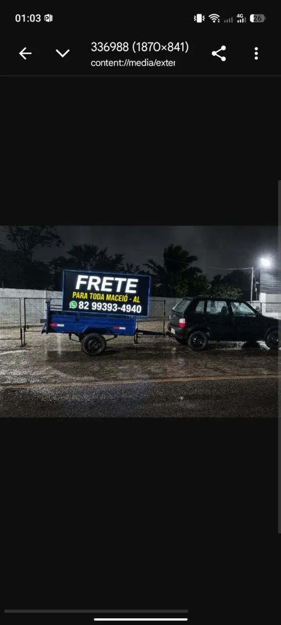 frete para toda Maceió Al 
