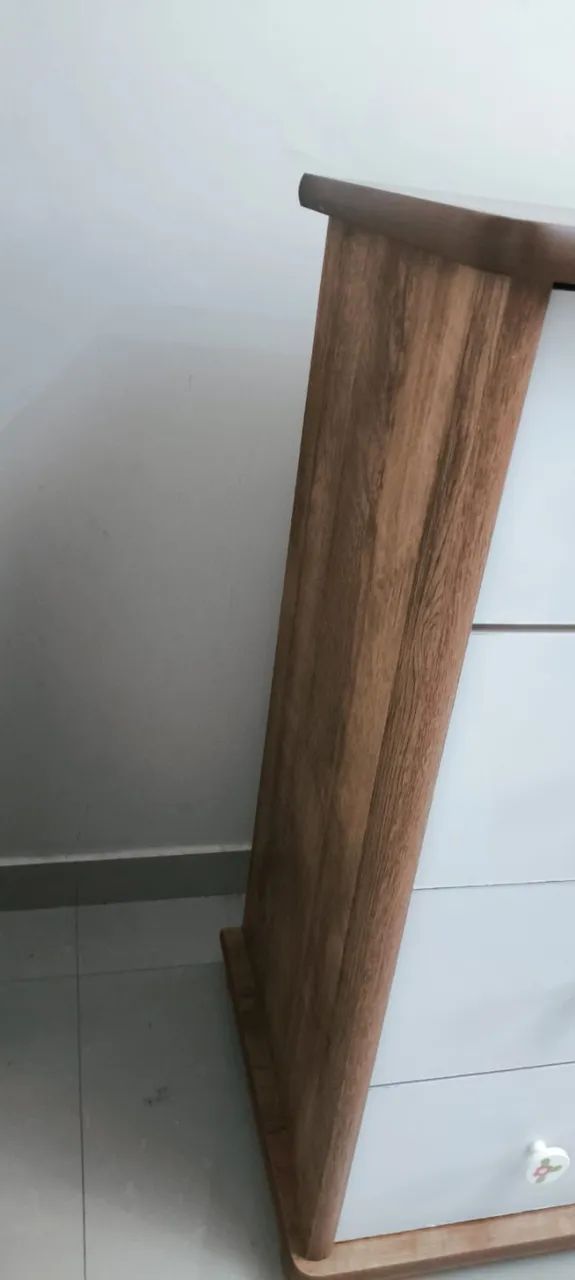 Cômoda Infantil Amore Slim Branco Acetinado Teka Touch - Matic - Foto 2