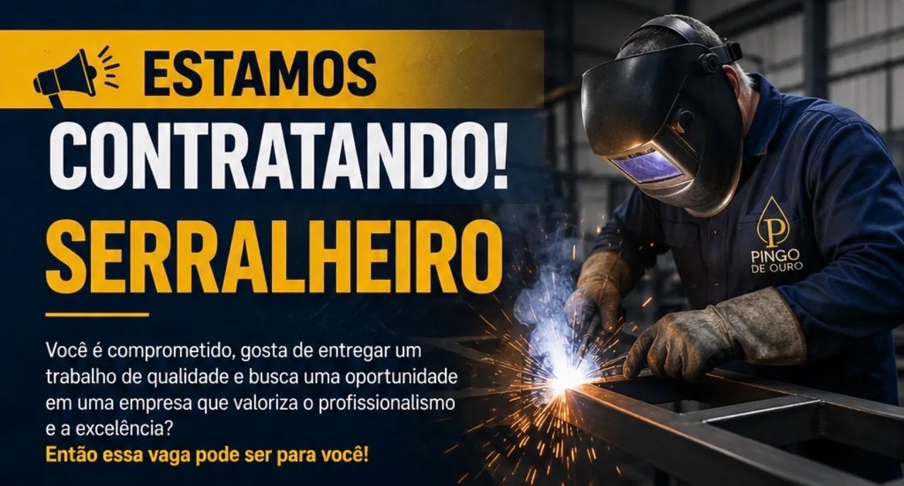VAGA PARA CARGO DE SERRALHEIRO 