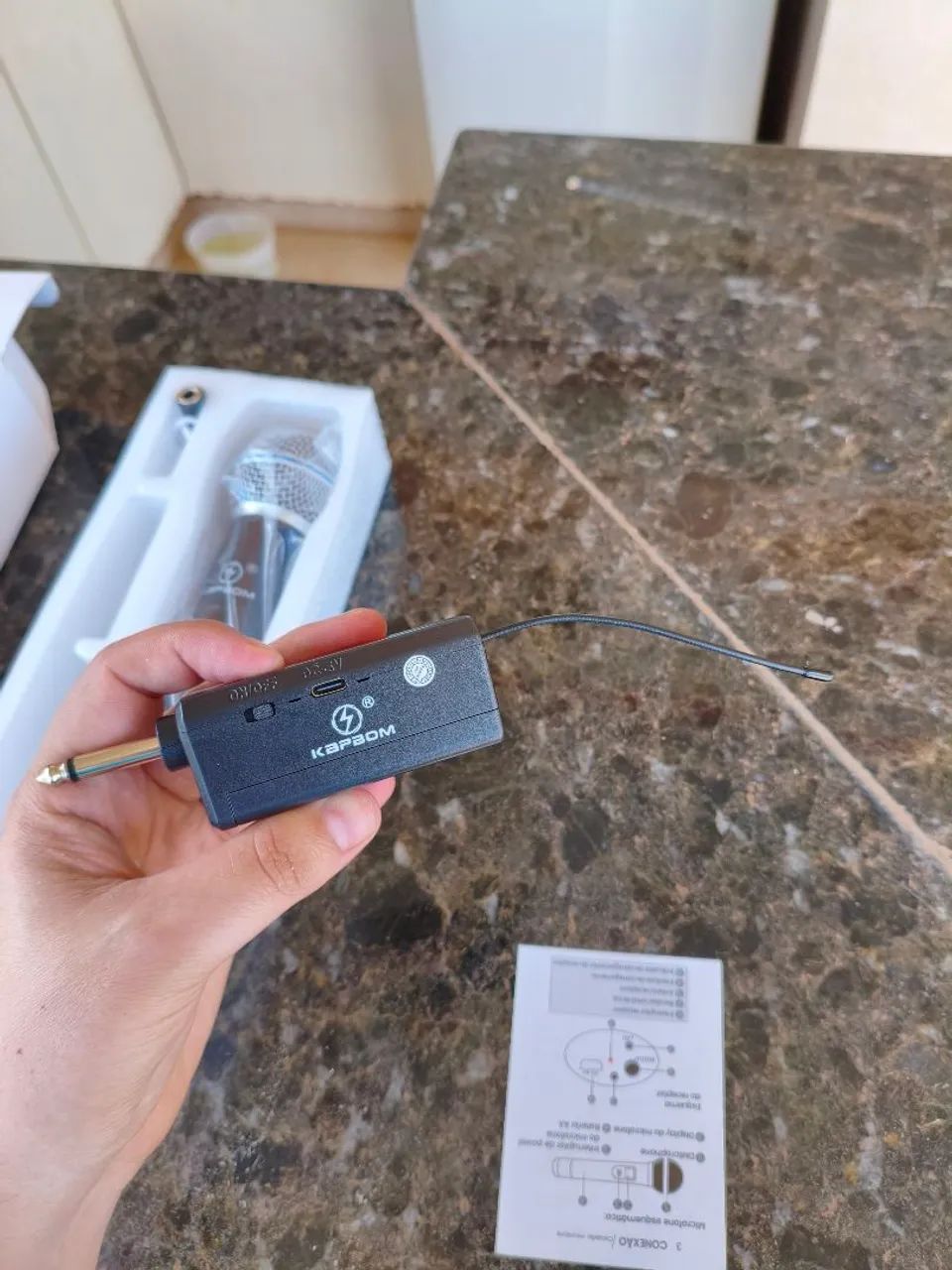 Microfone sem fio Kapbom K-M91 - Foto 5