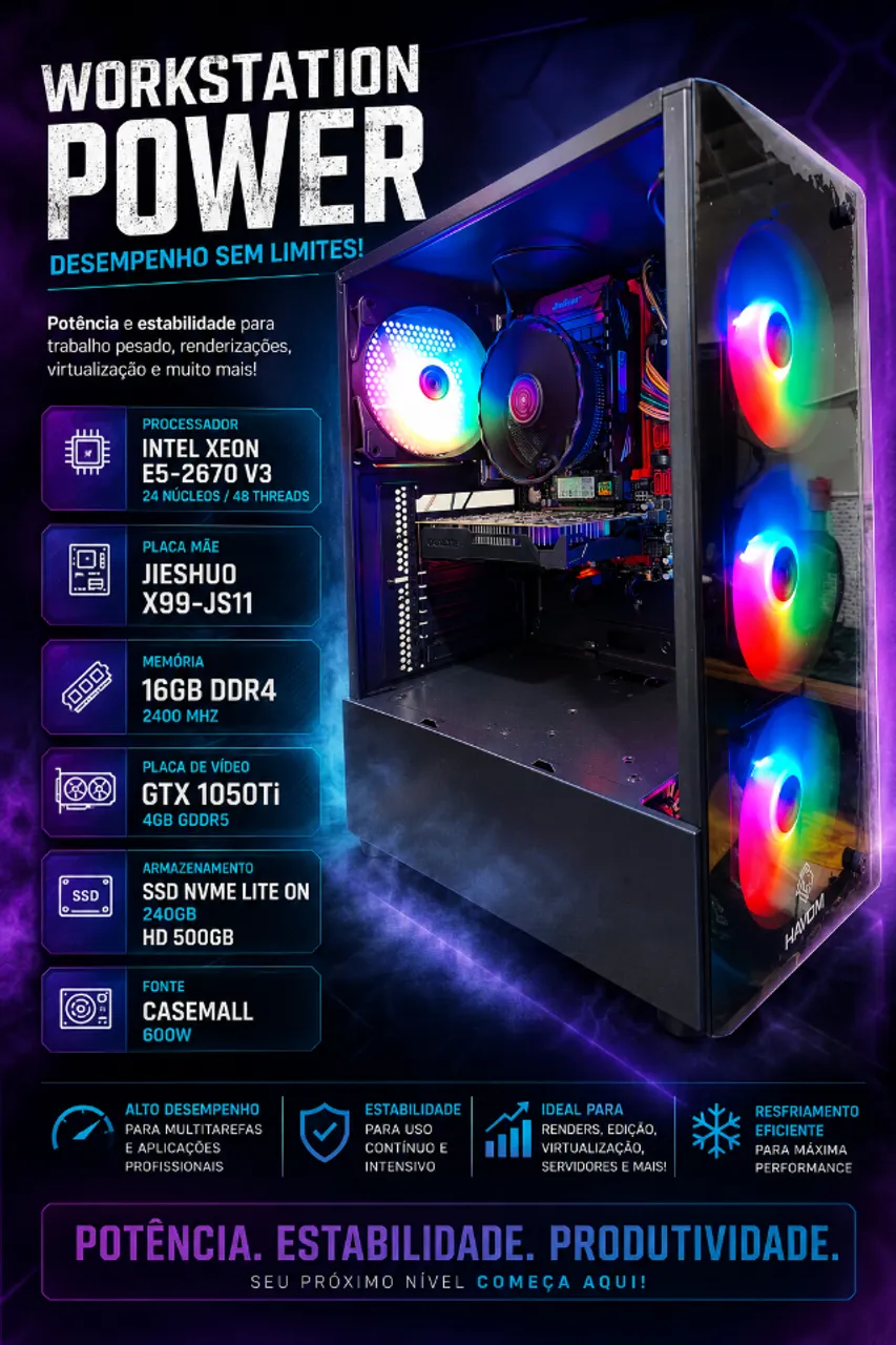 PC Gamer Ryzen 7 2700 GTX 1660 Super 6GB - Completo - Até 12 X 257
