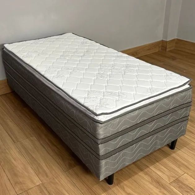 Cama Box Solteiro Prestige com Pillow Top D28 - ECOTEC / pronta entrega <br>