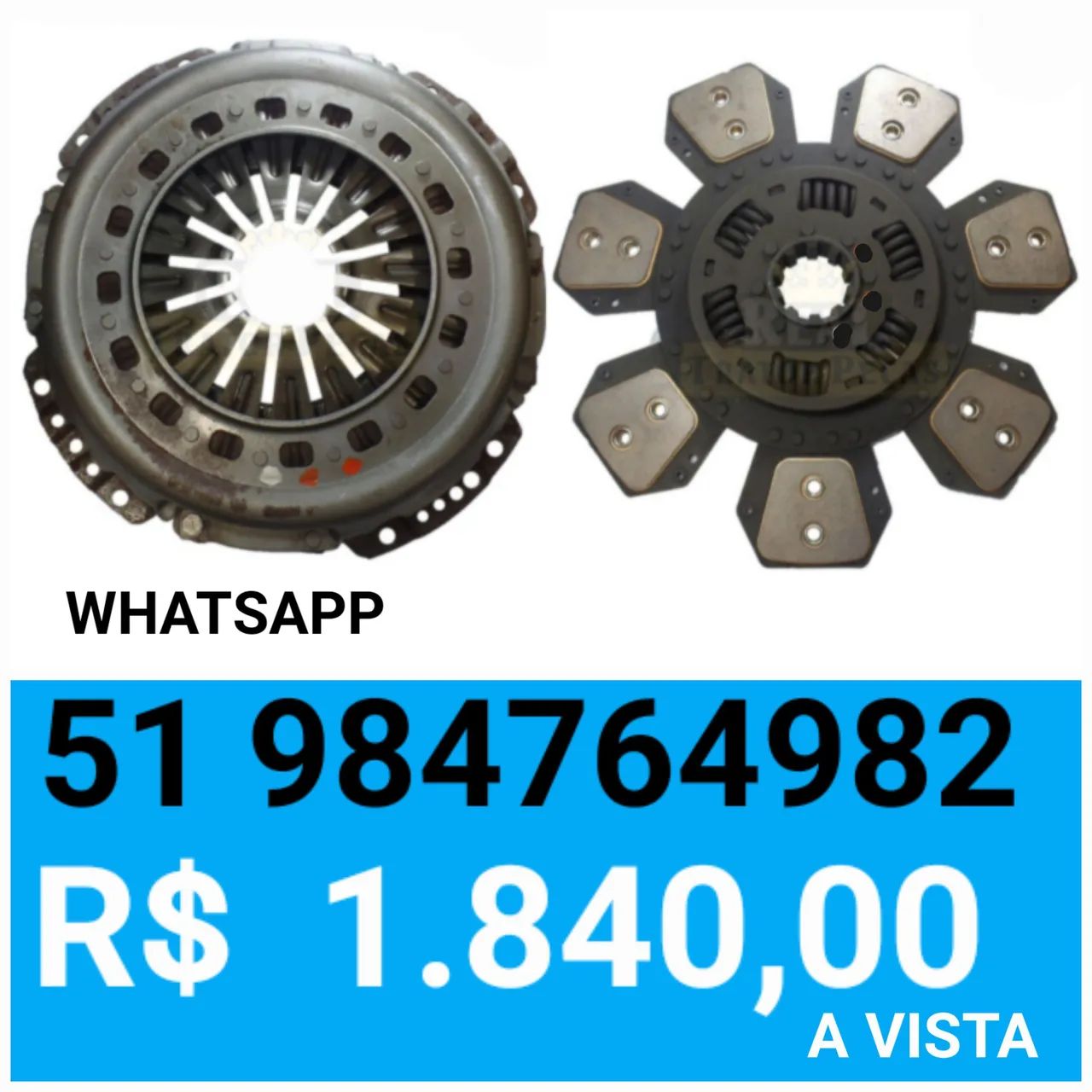 EMBREAGEM KIT PLATO E DISCO 7 ASAS  DO  TRATOR  NEW HOLLAND TS 90 / 100 / 110 / 115 / 120  - Foto 3