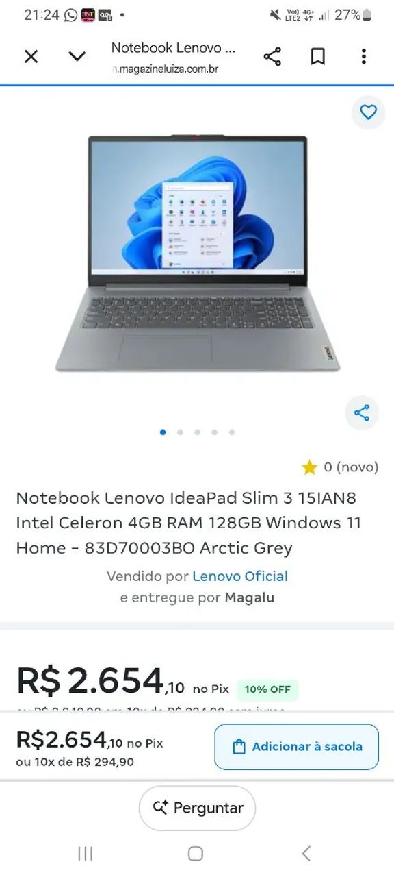 Notebook Lenovo 128 GB - Foto 4