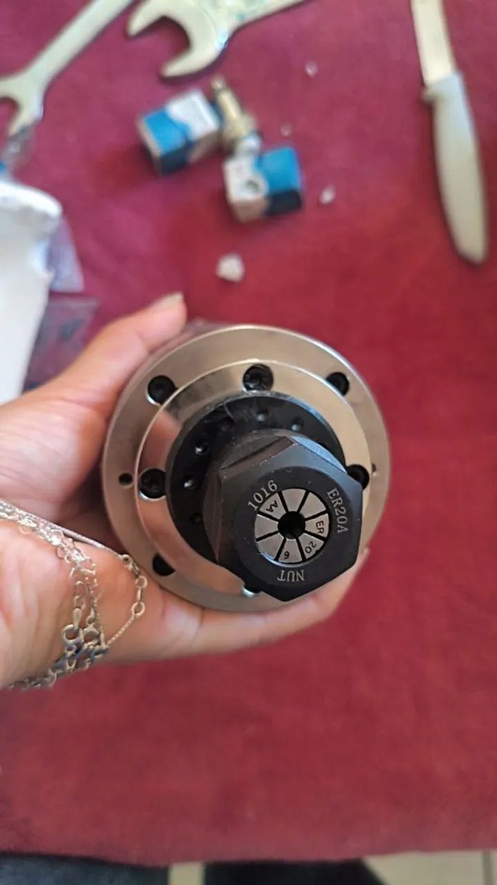 Motor spindle 3cv com acionamento tm com interface e placa controladora 4 eixos - Foto 3