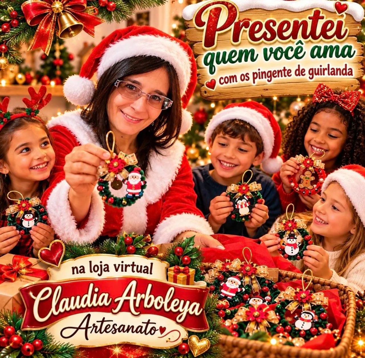 Pingente guirlanda natal - Foto 5