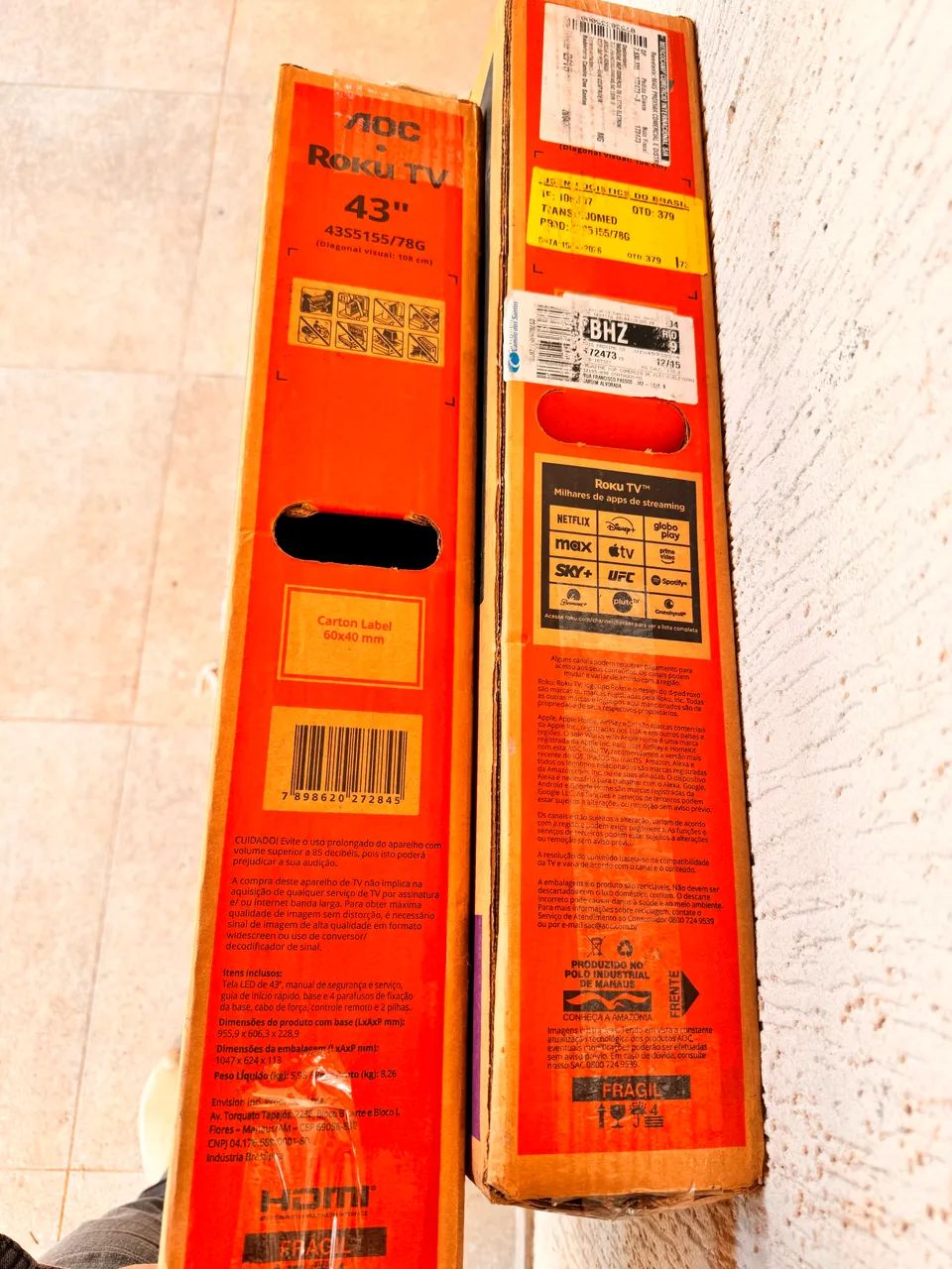 Smart TV AOC 43 Roku - Retirar peças  - Foto 4