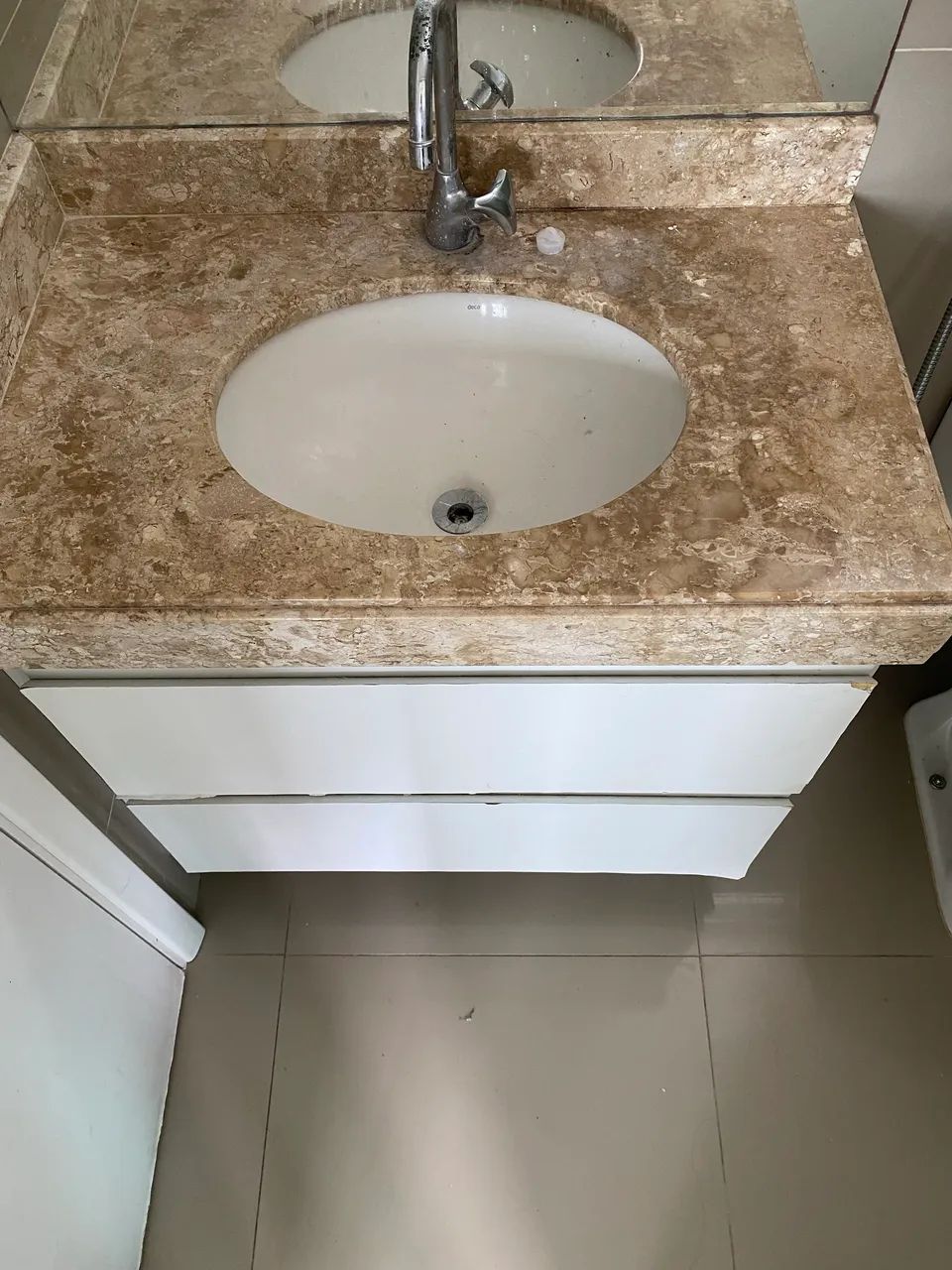Pia pequena com bancada de mármore  - Foto 3