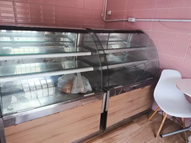Vitrine expositora quente e fria 1,20m cada