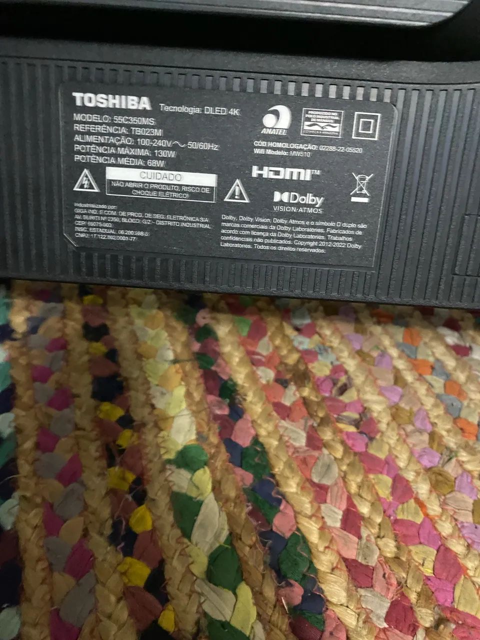 Smart TV Toshiba de 55 polegadas, modelo 55C350MS - Foto 2