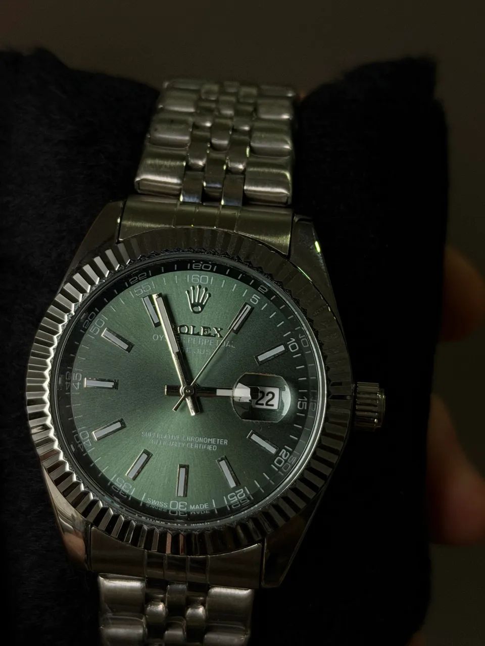Relógio DateJust fundo verde - Foto 3