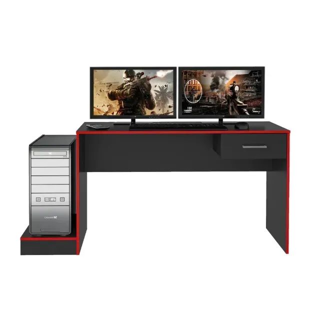 Mesa Gamer Nilo Preto/Vermelho (Entrega Grátis) - Foto 2