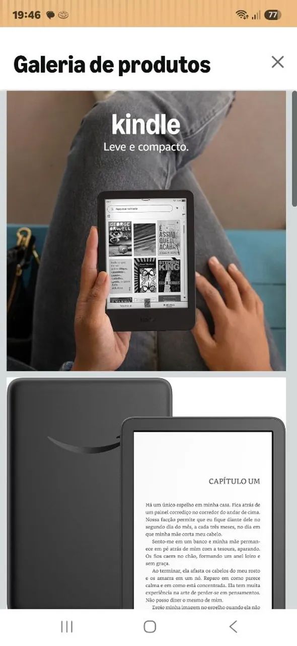 Kindle 16 GB Amazon Novo na caixa  - Foto 2