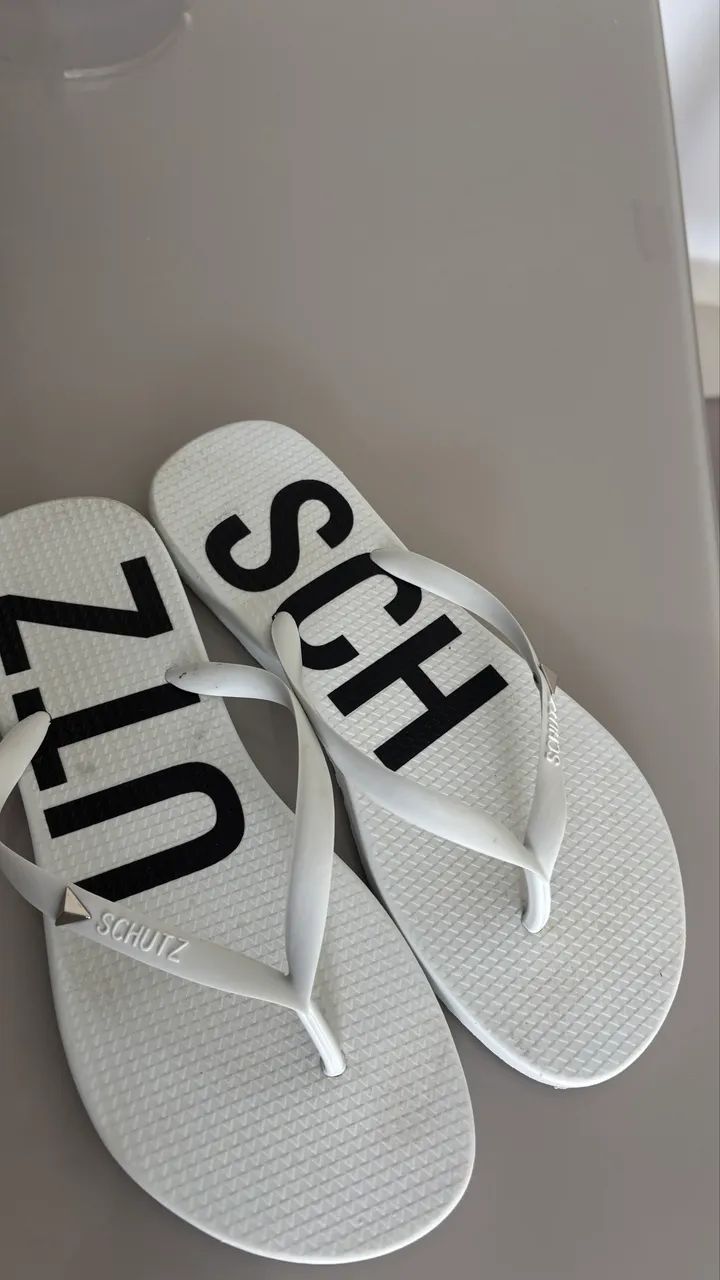 Chinelo Schutz branco - 35/36 - Foto 2