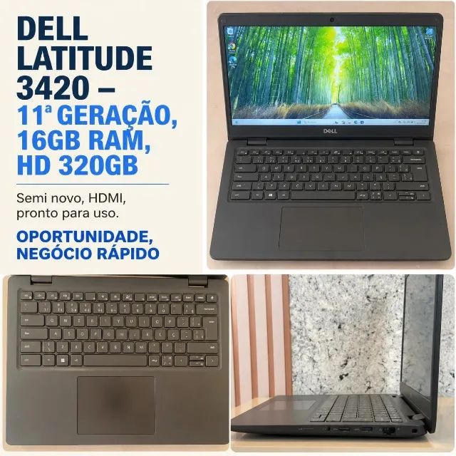 Notebook Dell 3420 Intel 11 Geração 16 GB RAM SSD 320