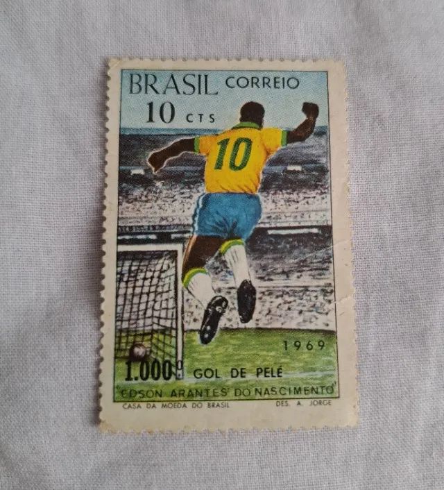 Selo do Pelé - milésimo gol em 1969