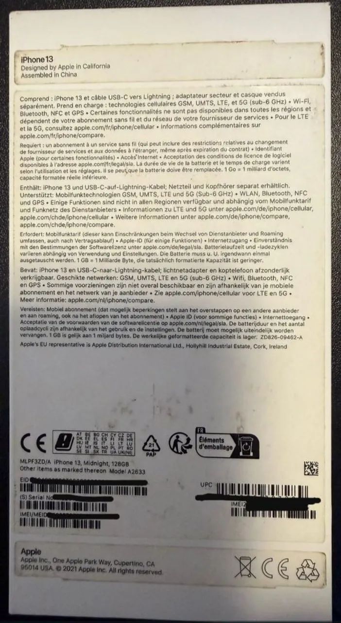 Vendo iPhone 13 midnight 128 GB NOVO. Na caixa. Sem uso