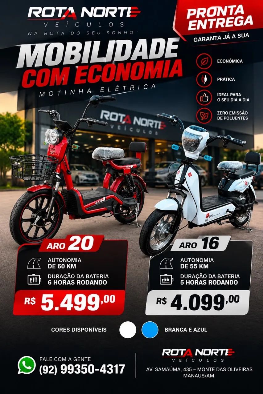 MOTINHAS ELÉTRICAS ARO 16 E ARO 20 0KM