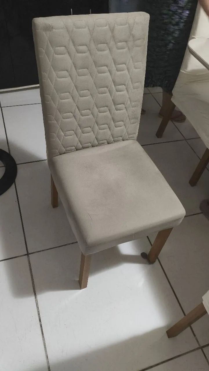 Mesa de jantar de vidro temperado + Conjunto de 6 cadeiras - Foto 3