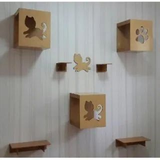 Prateleiras playground nichos para gatos - Foto 3