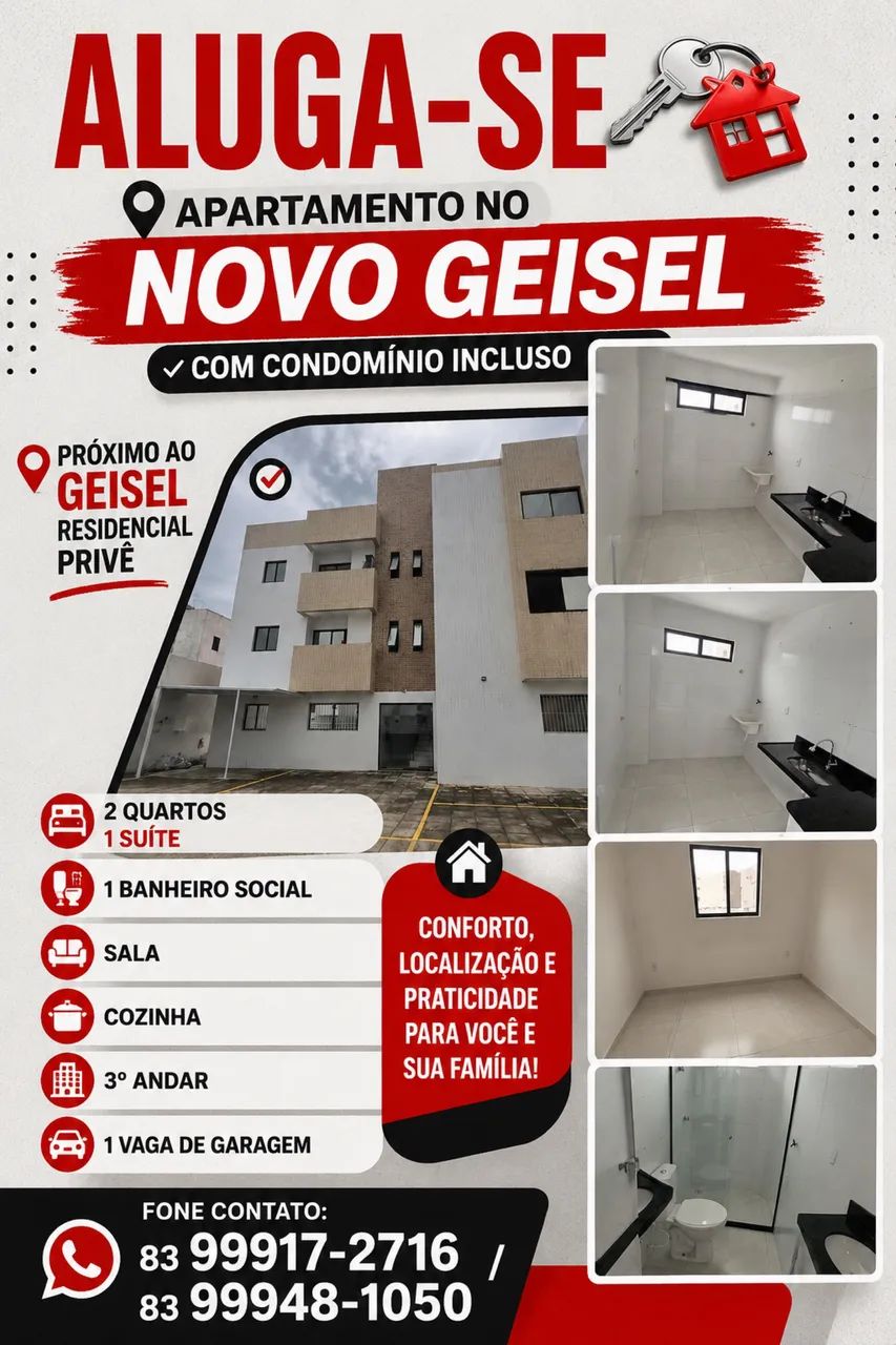 ALUGA-SE APARTAMENTO  - NOVO GEISEL 