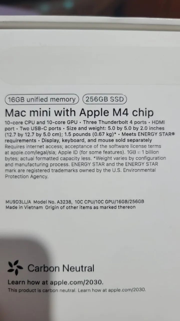 Mac MINI M4 16GB RAM - 256GB SSD - Foto 2