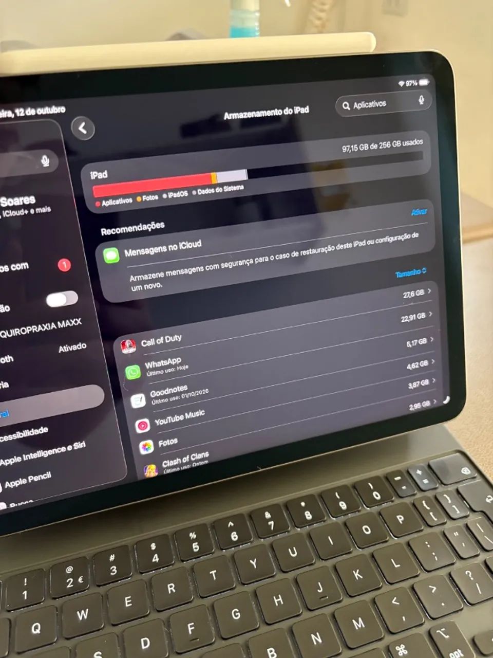 Ipad Air M1 256gb Kit completo com Magickey board e Apple pencil - Foto 5