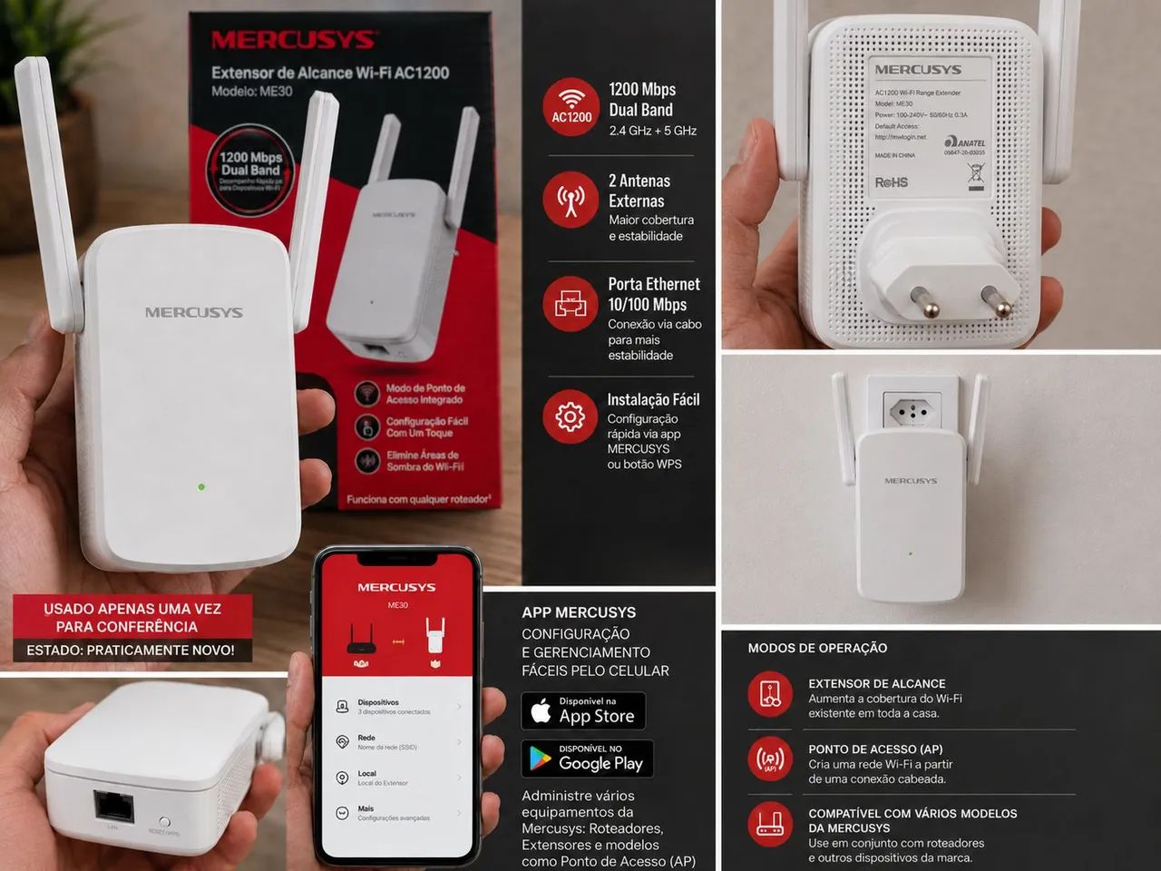 Retidor e Ponto de Acesso Wi-fi AC 1200 - Foto 3