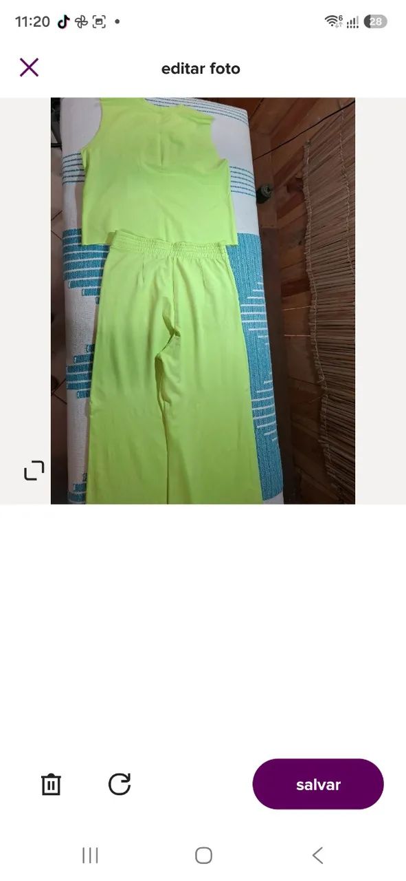 Conjunto de algodão florescente sem uso, tamanho 44 - Foto 3