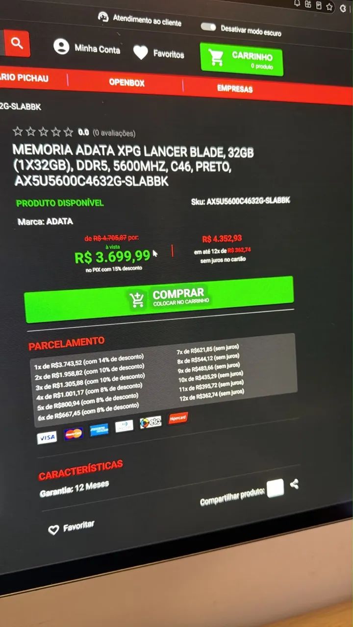 Memória Xpg  32Gb DDR5 - Foto 2