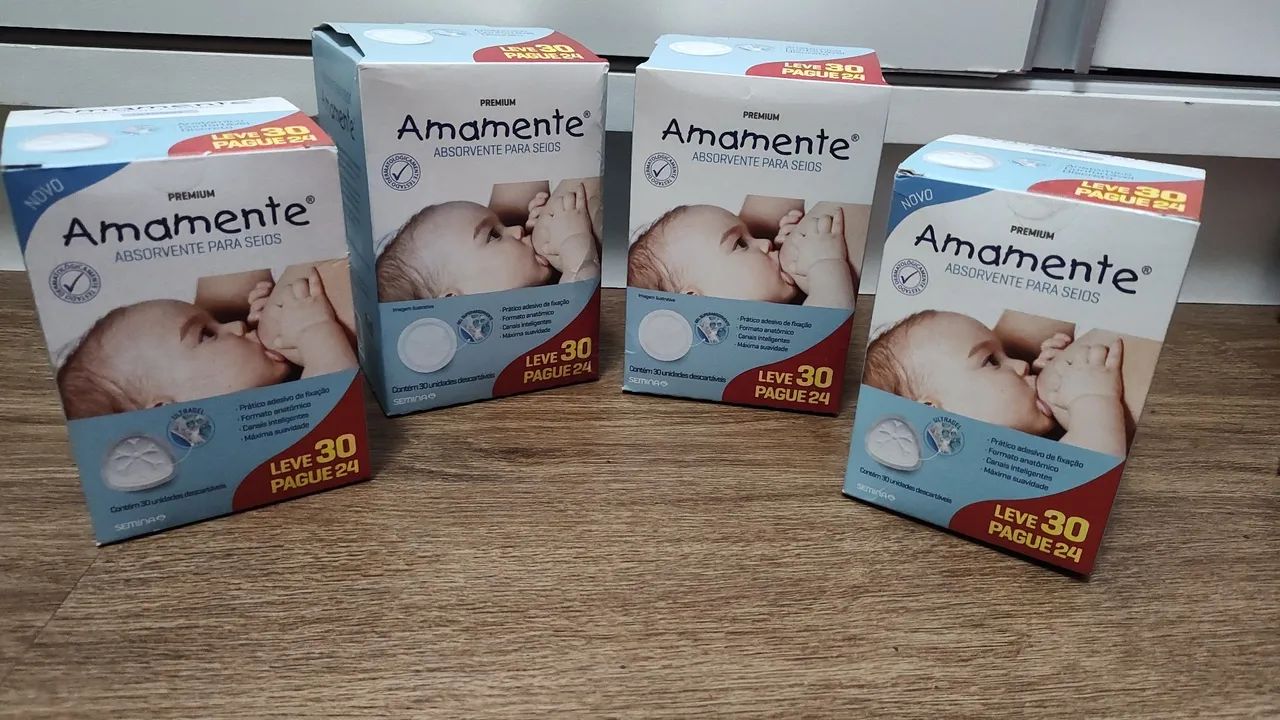 Absorvente de seios Amamente 30 unidades