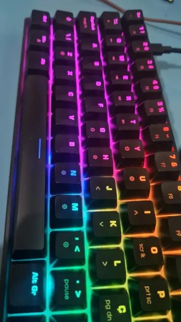Teclado Husky Blizzard Preto Switch Red Gateron - Foto 2