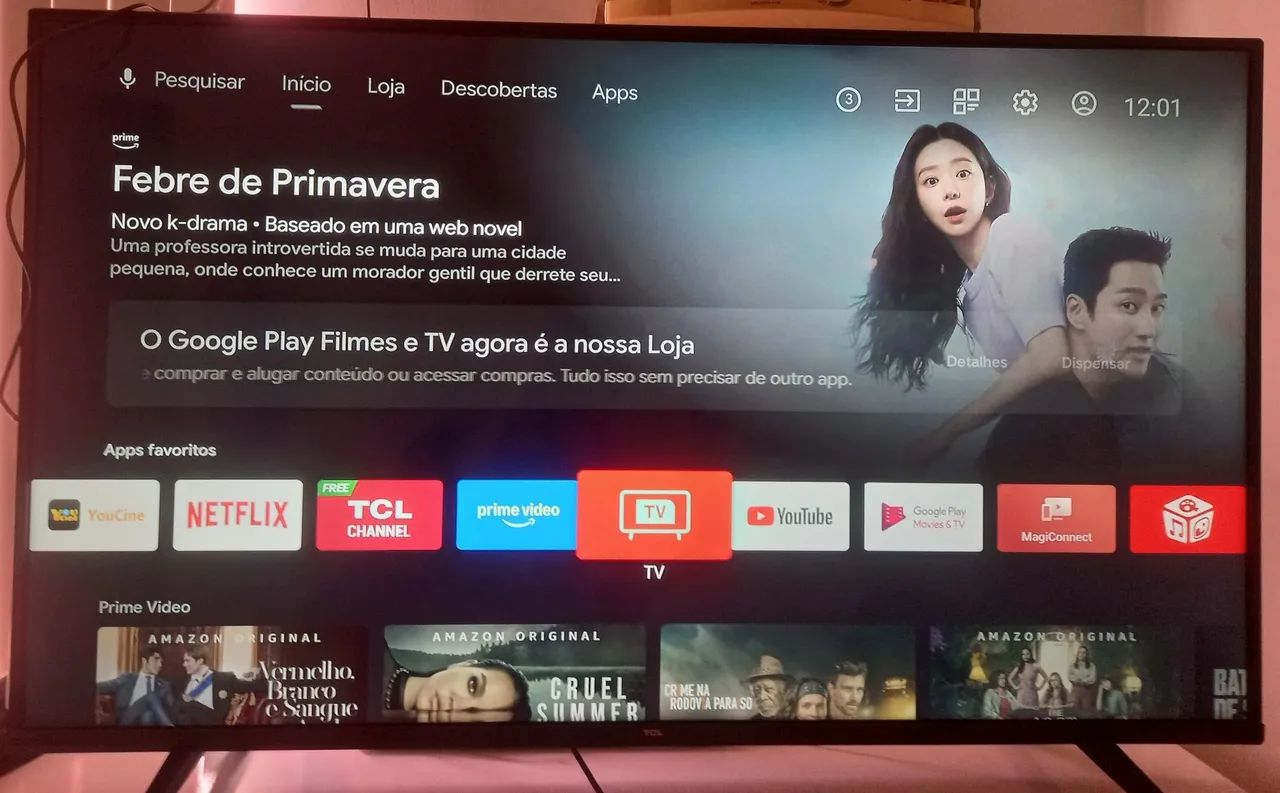 telão smart tv Android impecável tcl 50 4k perfeita.  - Foto 5