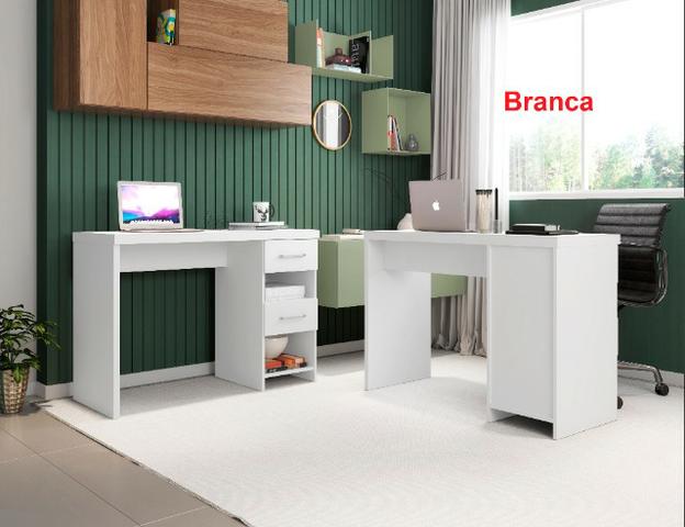 Escrivaninha mesa Desktop 02 gavetas promoção ! Frete + montagem Grátis - Foto 2