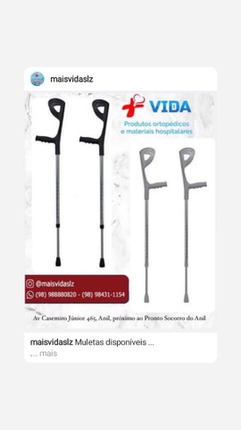 Muletas canadense e axilar - Foto 2